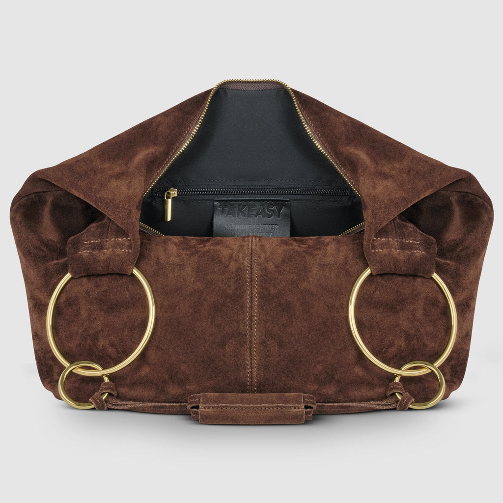 Italian Genuine Suede Hobo Bag 272510 - Che Cose Belle