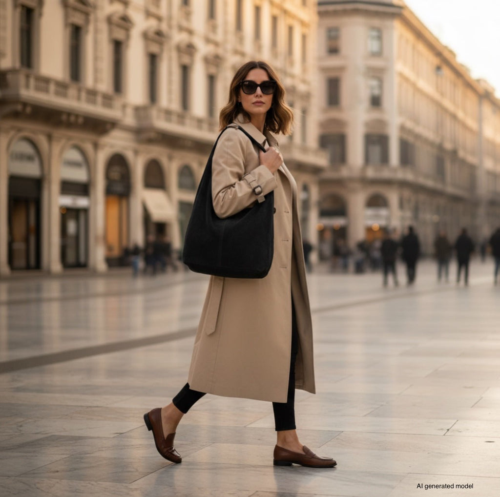 Italian Genuine Suede Hobo Bag | Palermo - Che Cose Belle
