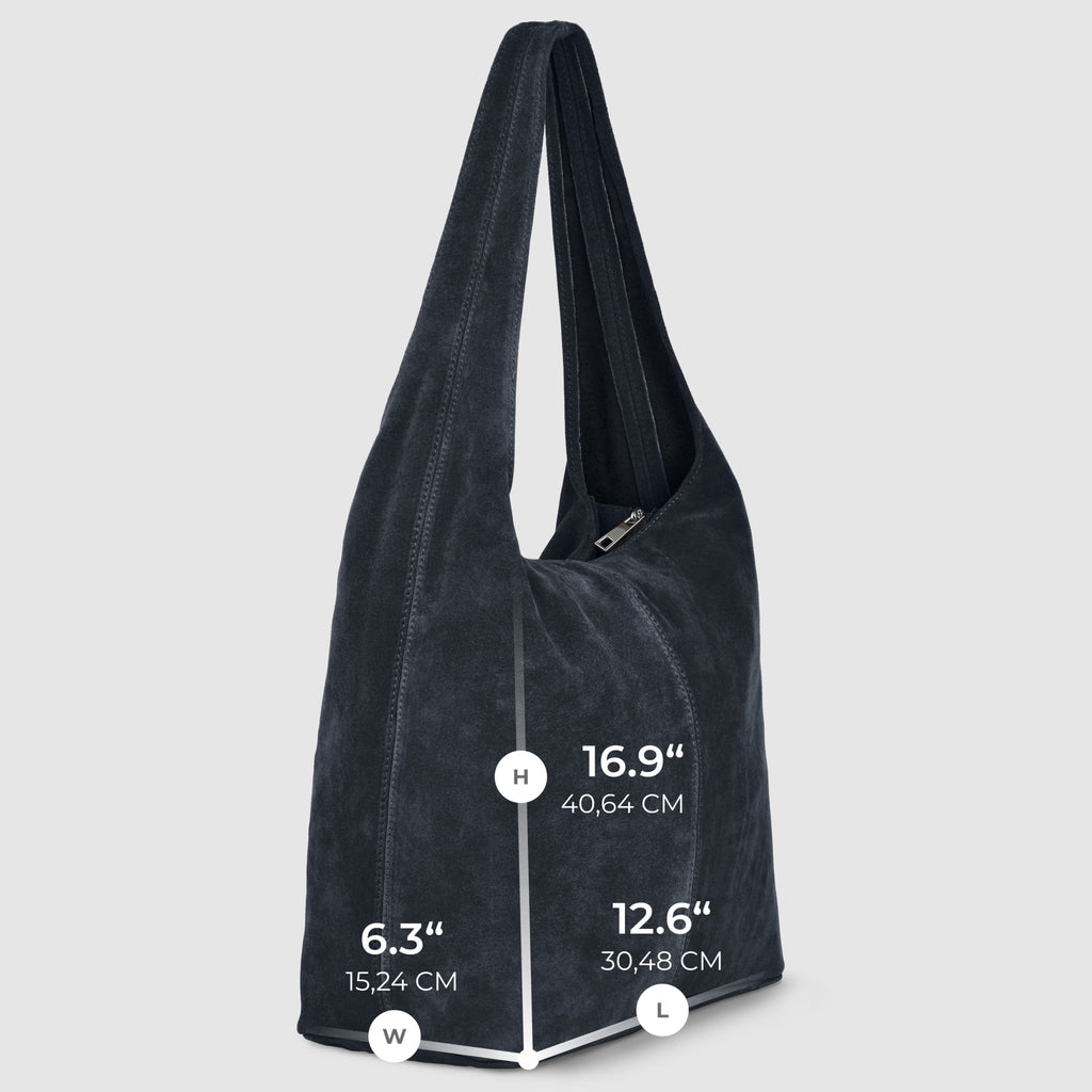 Italian Genuine Suede Hobo Bag | Palermo - Che Cose Belle