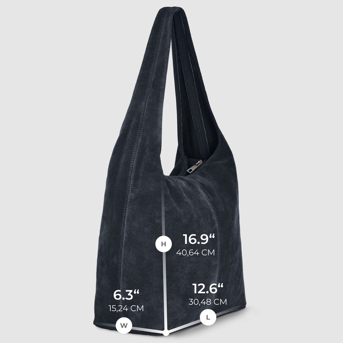 Italian Genuine Suede Hobo Bag | Palermo - Che Cose Belle