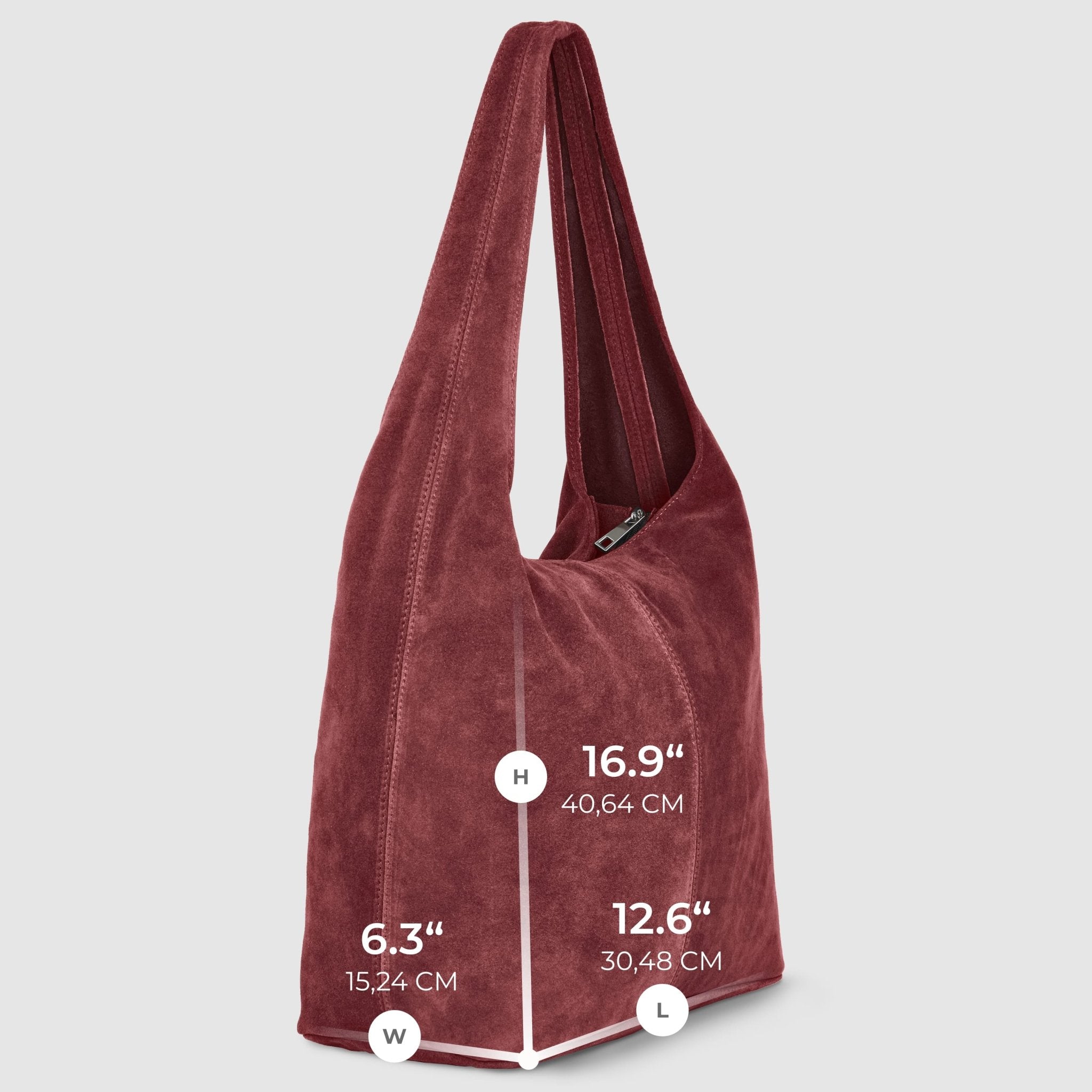 Italian Genuine Suede Hobo Bag | Palermo - Che Cose Belle