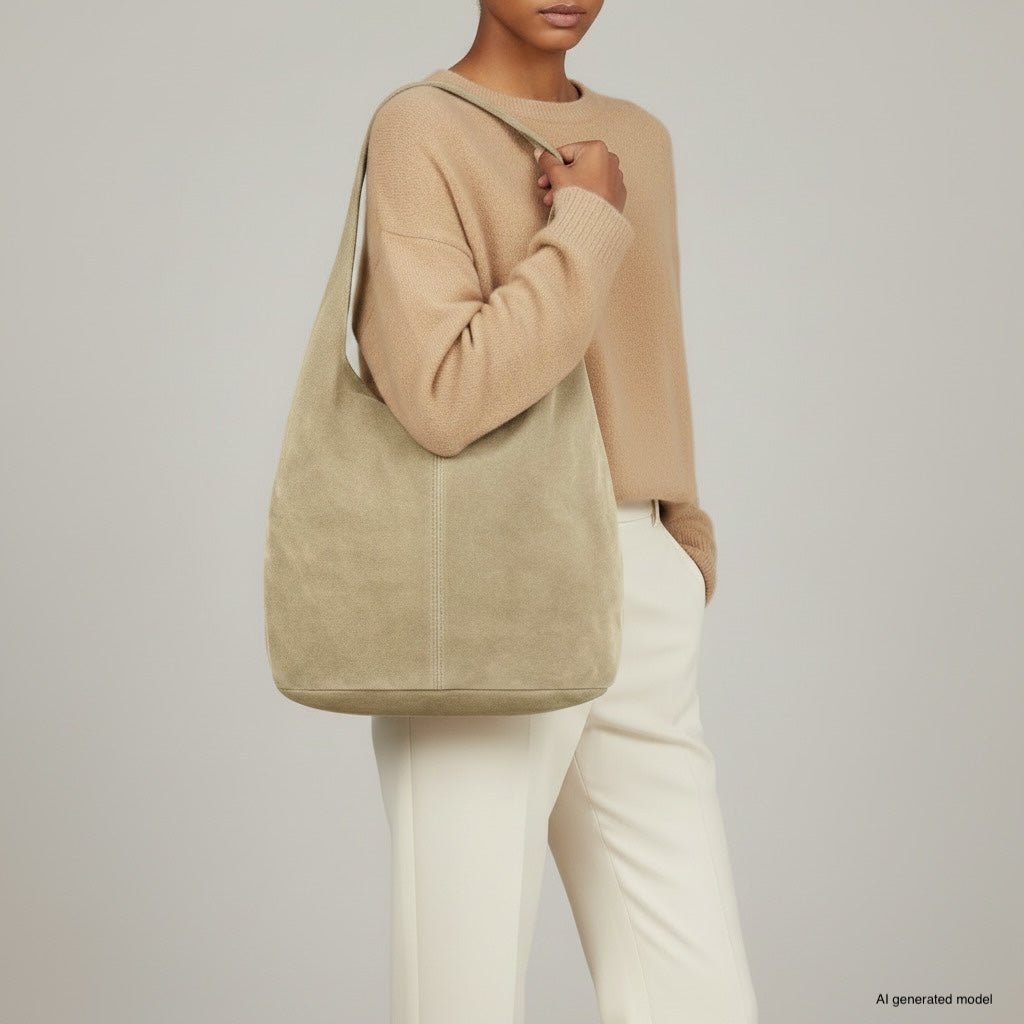 Italian Genuine Suede Hobo Bag | Palermo - Che Cose Belle