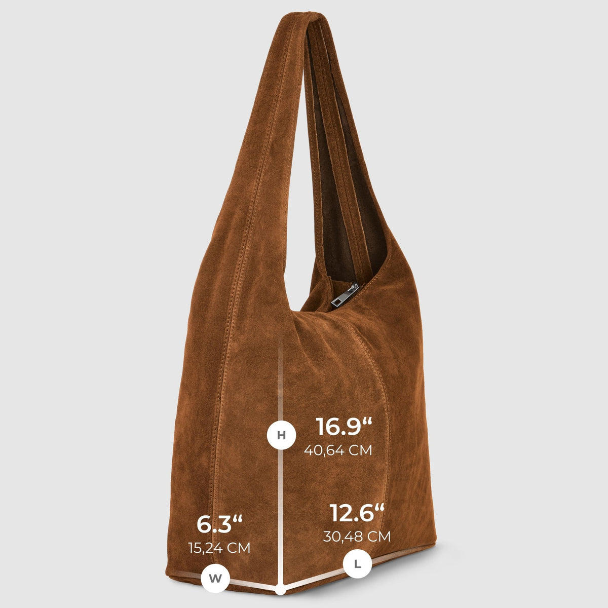 Italian Genuine Suede Hobo Bag | Palermo - Che Cose Belle