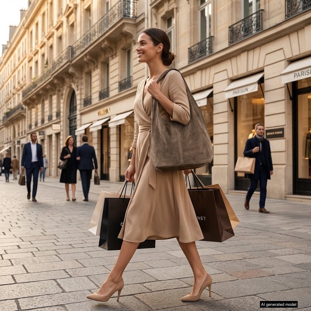 Italian Genuine Suede Hobo Bag | Palermo - Che Cose Belle