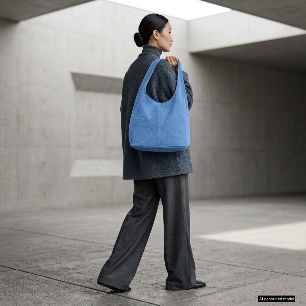 Italian Genuine Suede Hobo Bag | Palermo - Che Cose Belle