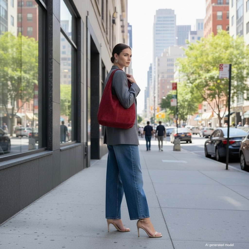 Italian Genuine Suede Hobo Bag | Palermo - Che Cose Belle