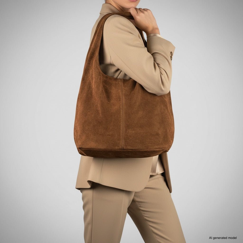 Italian Genuine Suede Hobo Bag | Palermo - Che Cose Belle