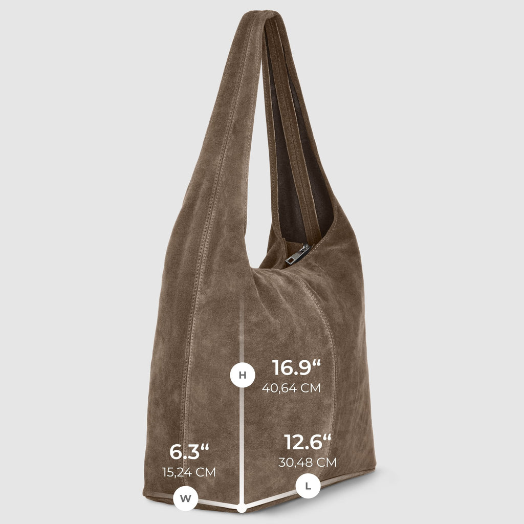 Italian Genuine Suede Hobo Bag | Palermo - Che Cose Belle
