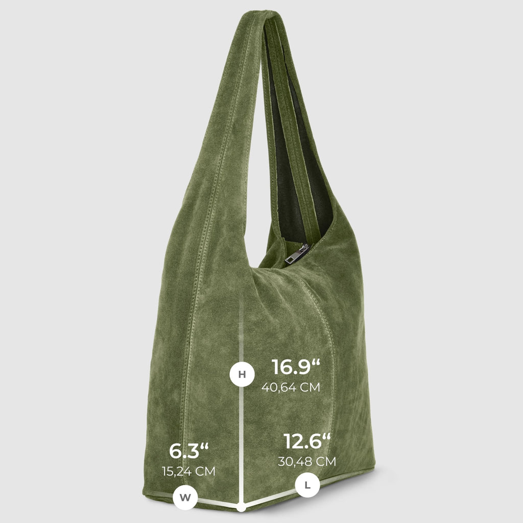 Italian Genuine Suede Hobo Bag | Palermo - Che Cose Belle