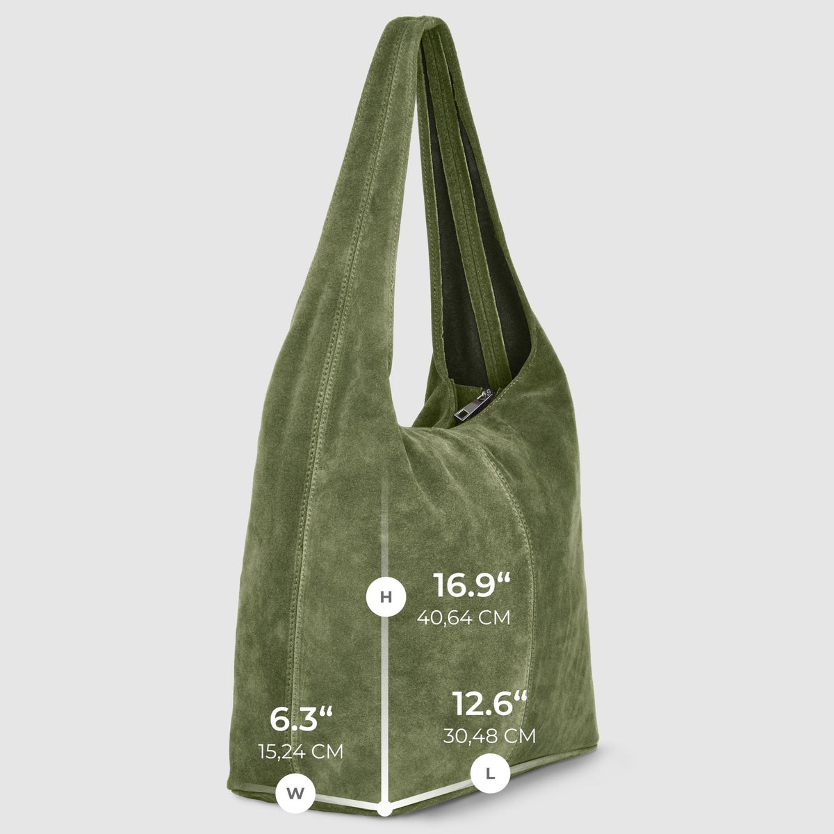Italian Genuine Suede Hobo Bag | Palermo - Che Cose Belle