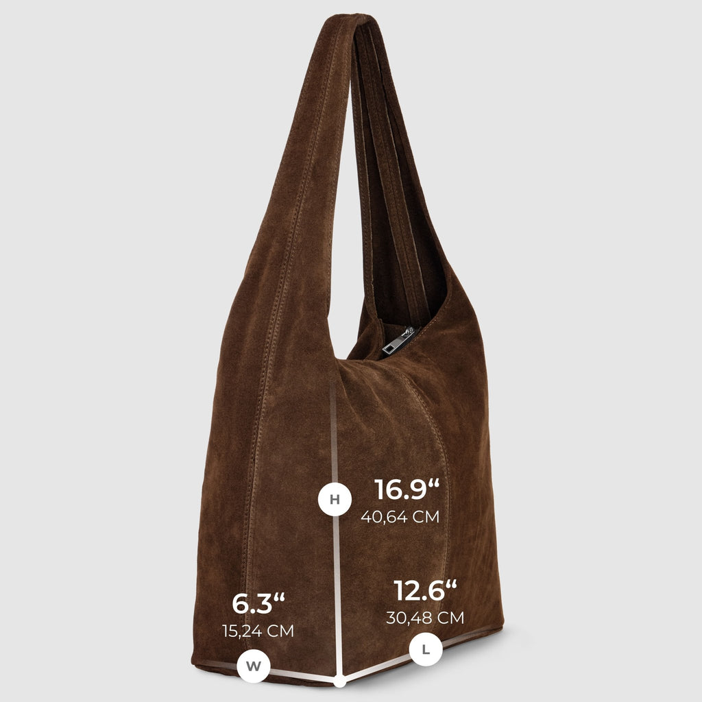 Italian Genuine Suede Hobo Bag | Palermo - Che Cose Belle