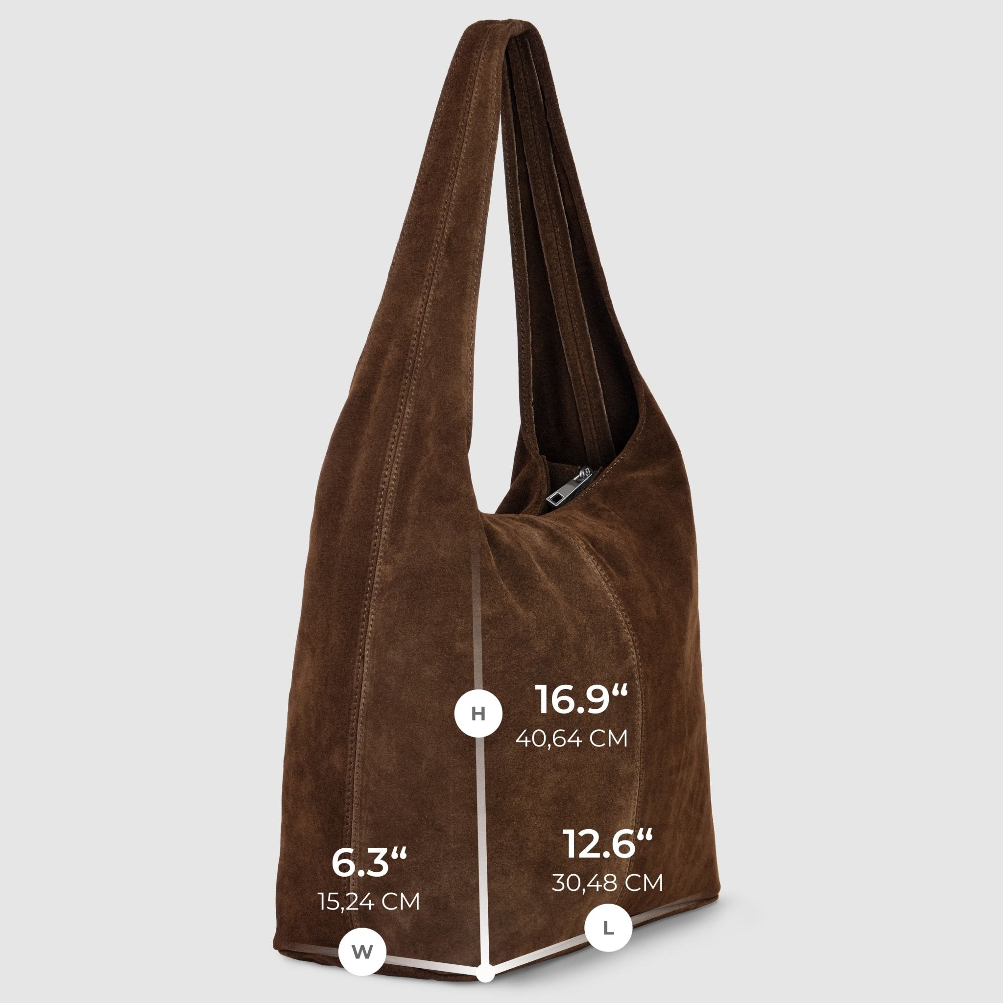 Italian Genuine Suede Hobo Bag | Palermo - Che Cose Belle