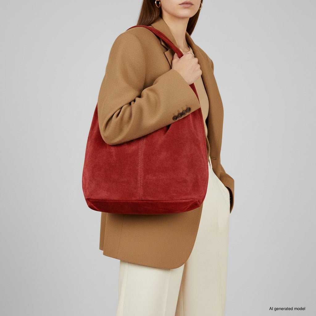Italian Genuine Suede Hobo Bag | Palermo - Che Cose Belle