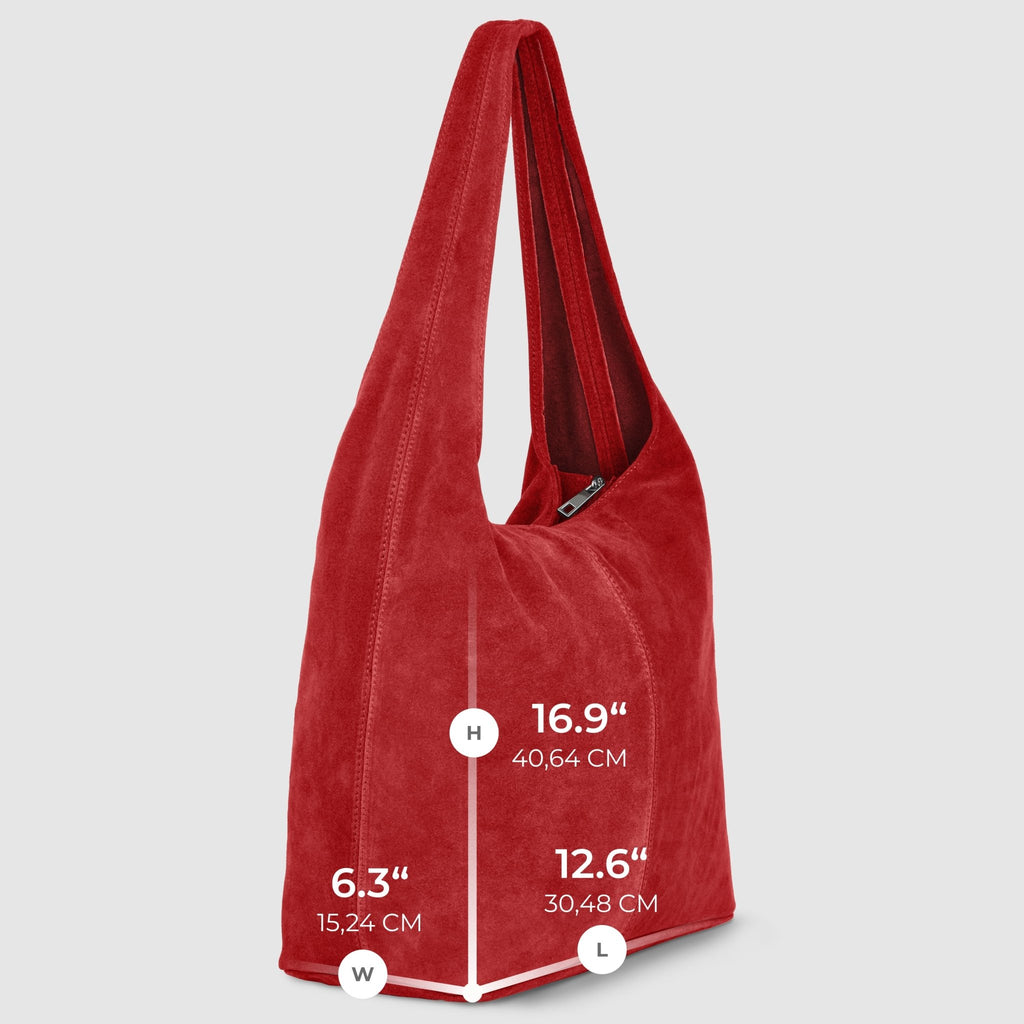 Italian Genuine Suede Hobo Bag | Palermo - Che Cose Belle