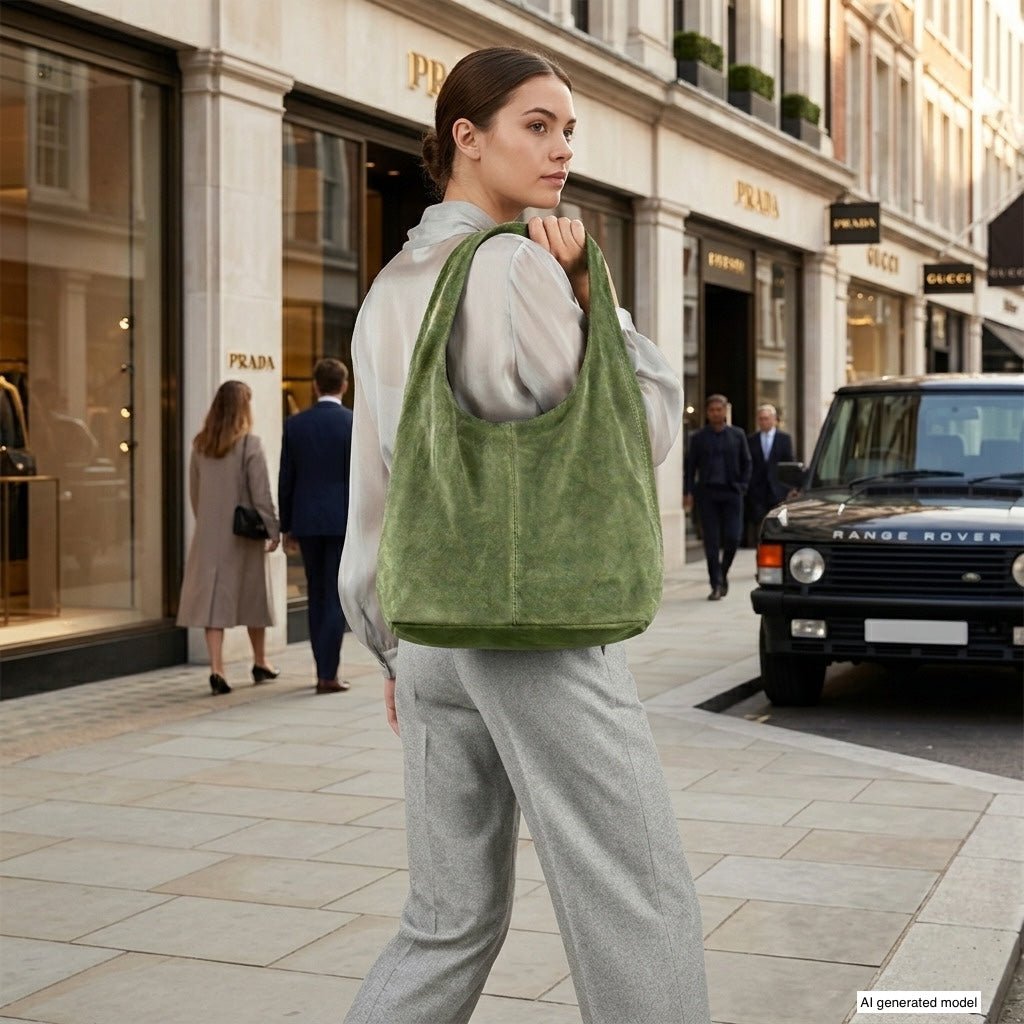 Italian Genuine Suede Hobo Bag | Palermo - Che Cose Belle