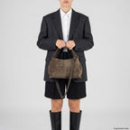 Italian Genuine Suede Shoulder Bag 312940 - Che Cose Belle