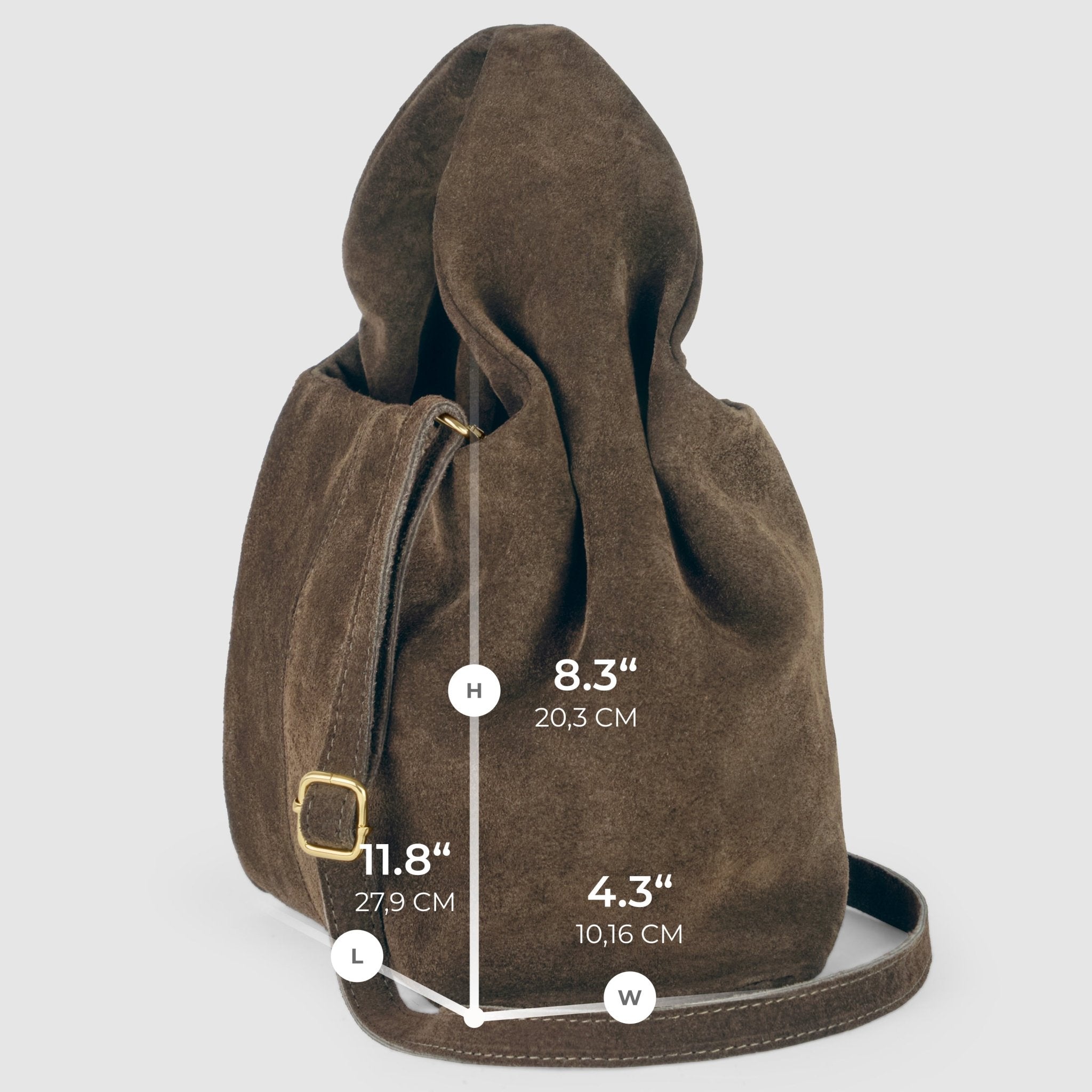 Italian Genuine Suede Shoulder Bag 312940 - Che Cose Belle
