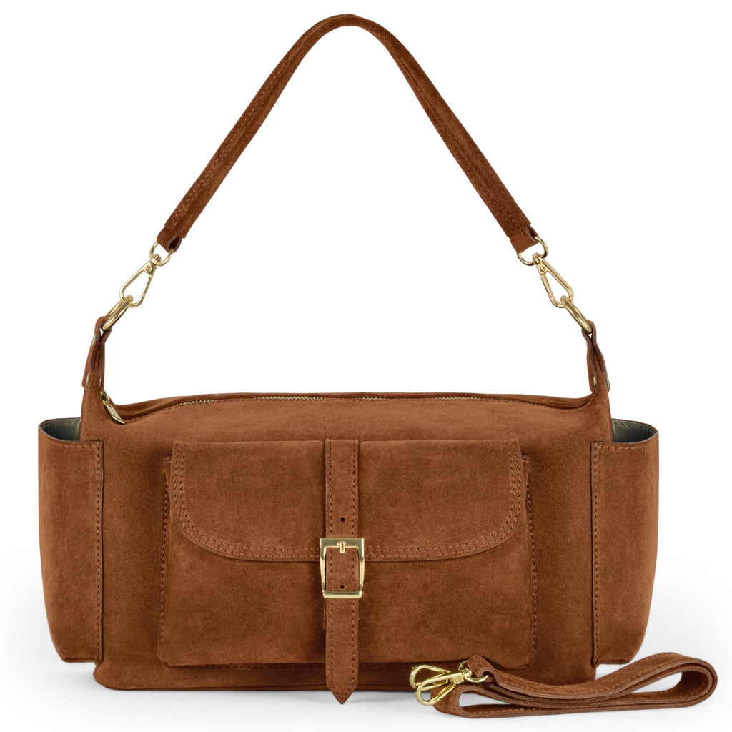 Italian Genuine Suede Shoulder Bag 323040 - Che Cose Belle