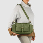 Italian Genuine Suede Shoulder Bag 323040 - Che Cose Belle