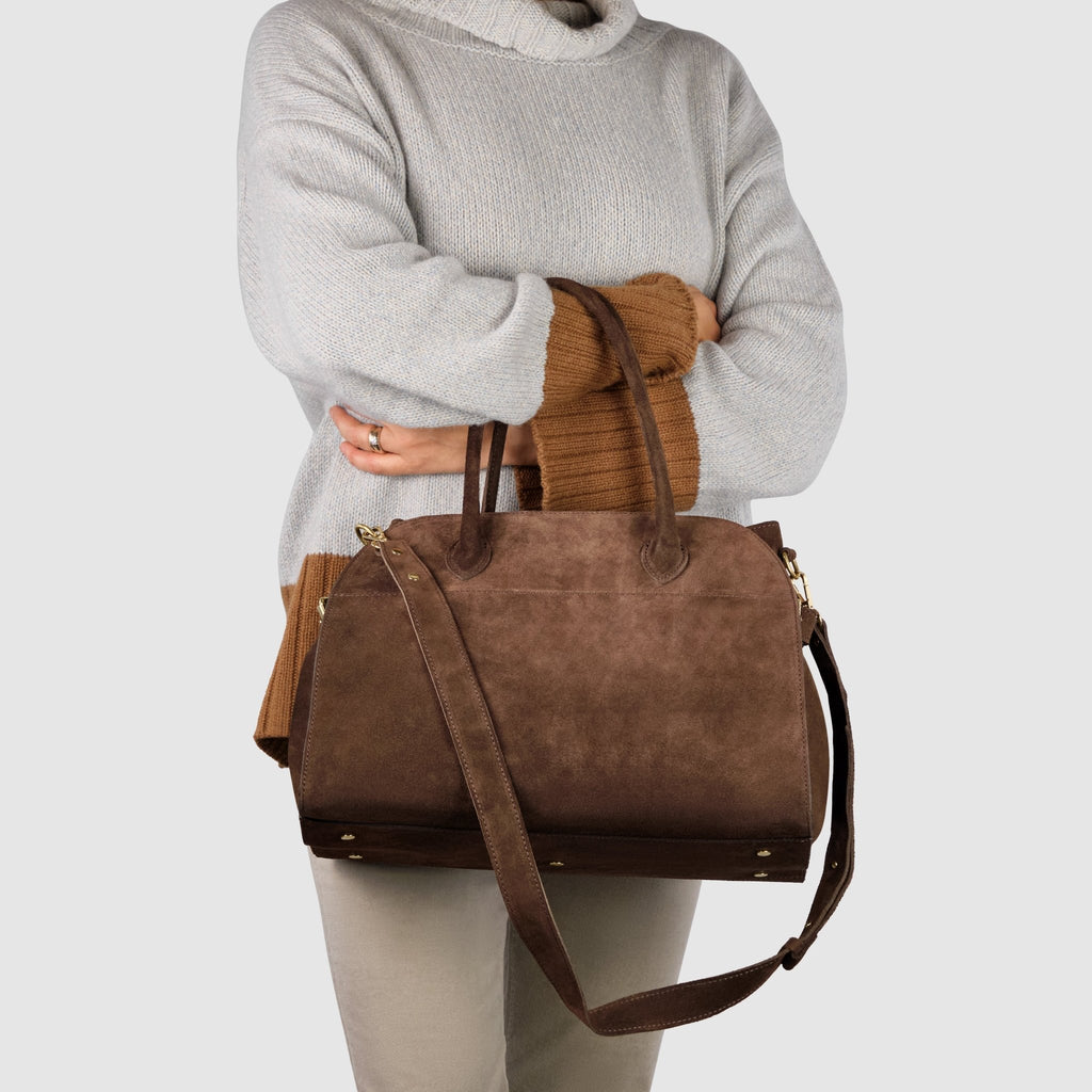 Italian Genuine Suede Top - Handle Bag 413912 - Che Cose Belle