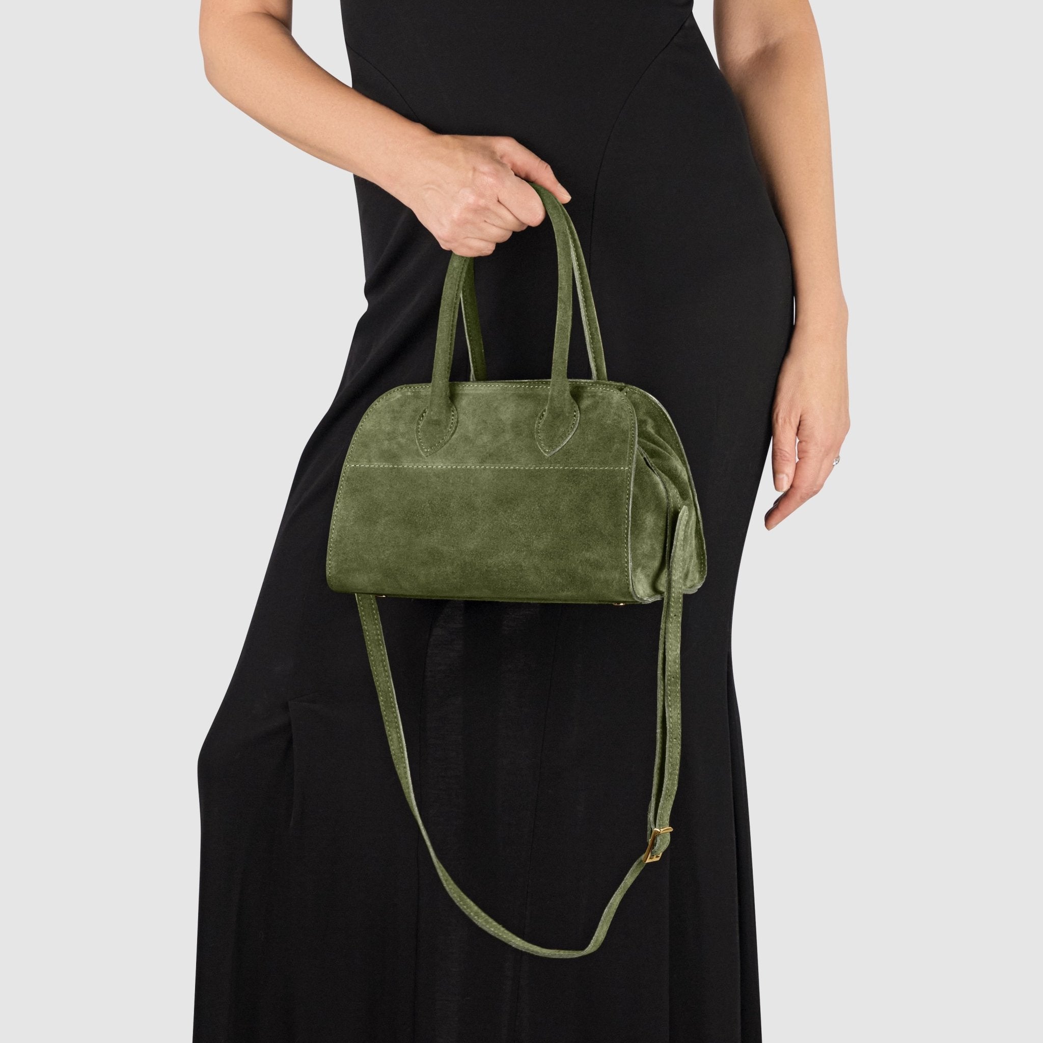 Italian Genuine Suede Top-Handle Bag | Novara - Che Cose Belle