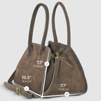 Italian Genuine Suede Top-Handle Bag | Novara - Che Cose Belle