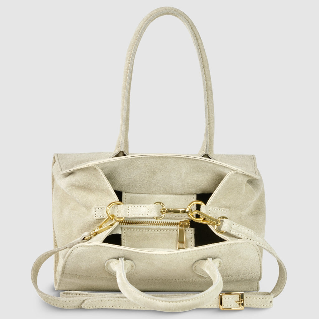 Italian Genuine Suede Top-Handle Bag | Novara - Che Cose Belle