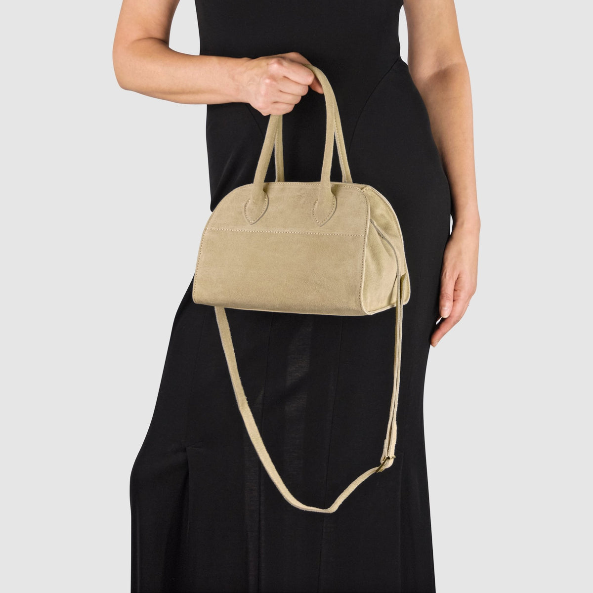 Italian Genuine Suede Top-Handle Bag | Novara - Che Cose Belle