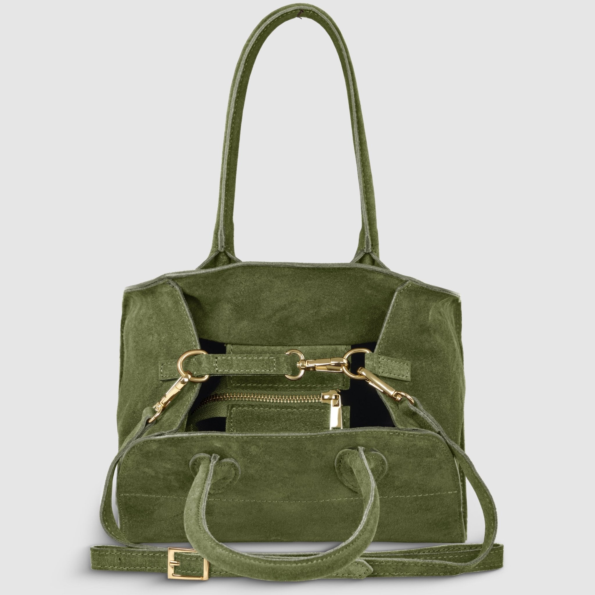 Italian Genuine Suede Top-Handle Bag | Novara - Che Cose Belle
