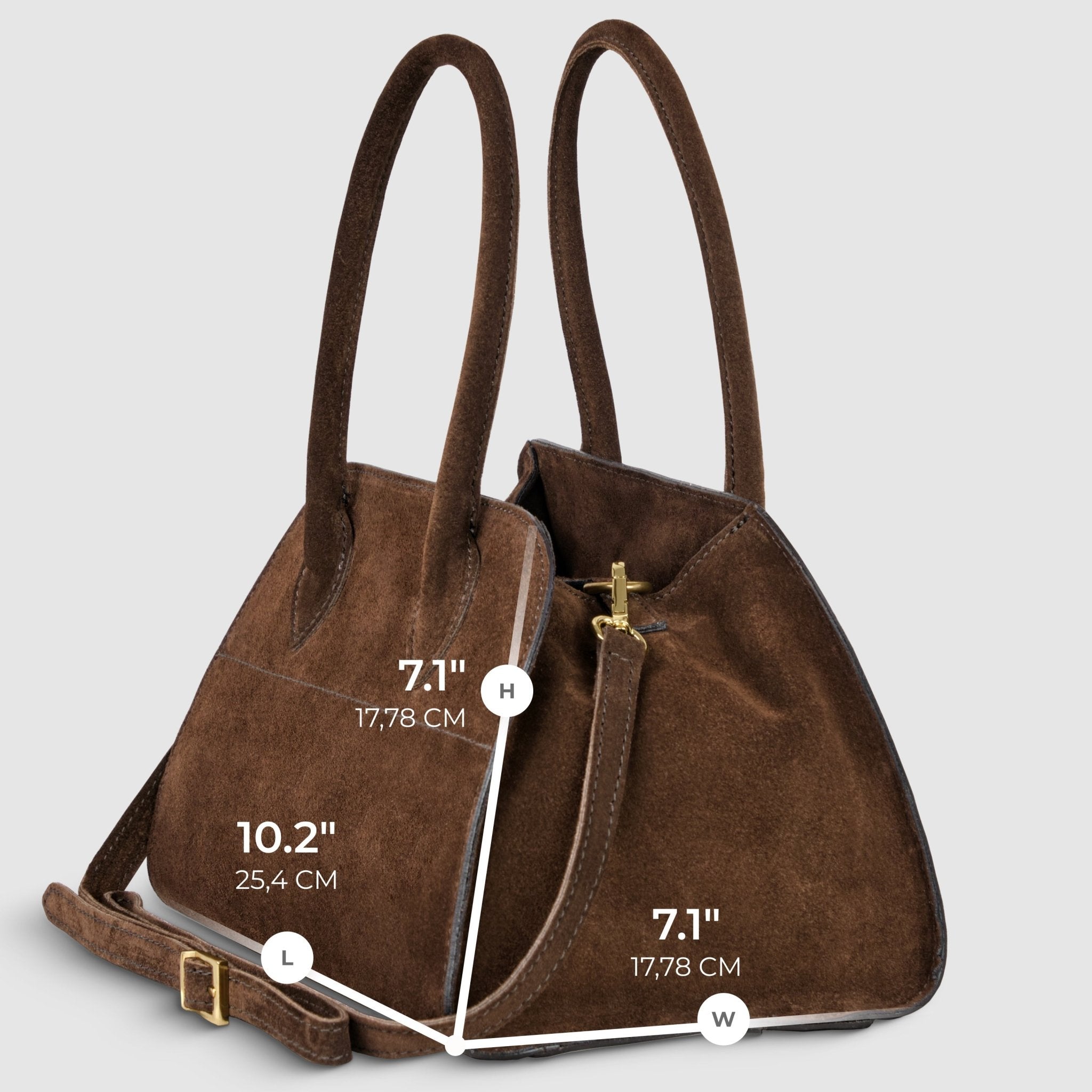 Italian Genuine Suede Top-Handle Bag | Novara - Che Cose Belle