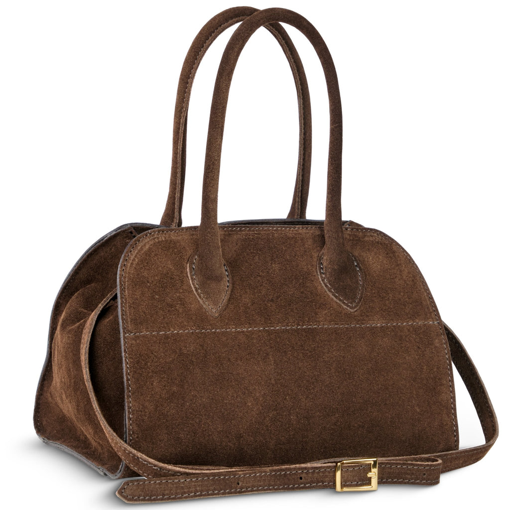 Italian Genuine Suede Top-Handle Bag | Novara - Che Cose Belle