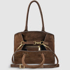 Italian Genuine Suede Top-Handle Bag | Novara - Che Cose Belle