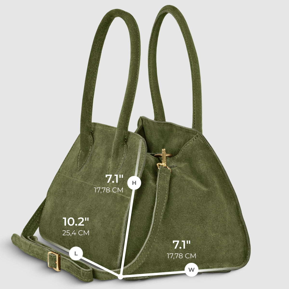 Italian Genuine Suede Top-Handle Bag | Novara - Che Cose Belle