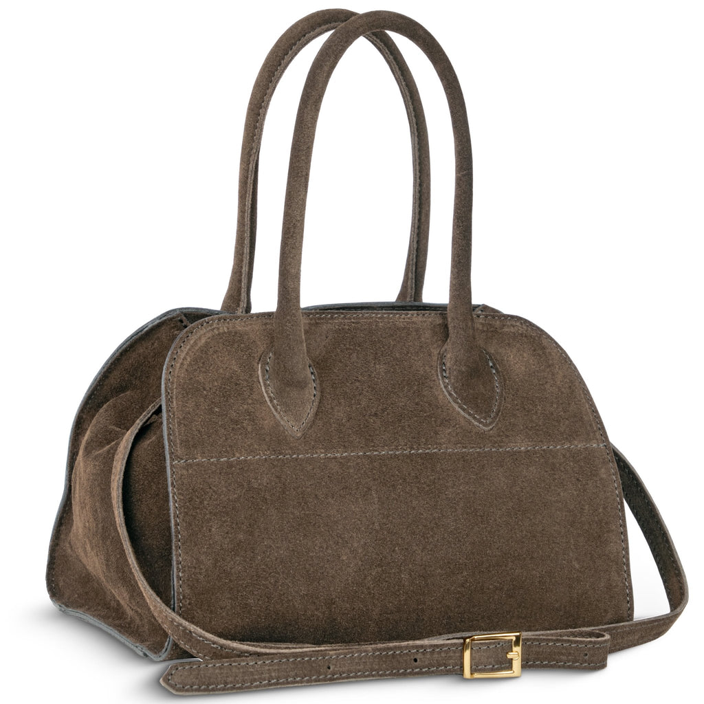 Italian Genuine Suede Top-Handle Bag | Novara - Che Cose Belle