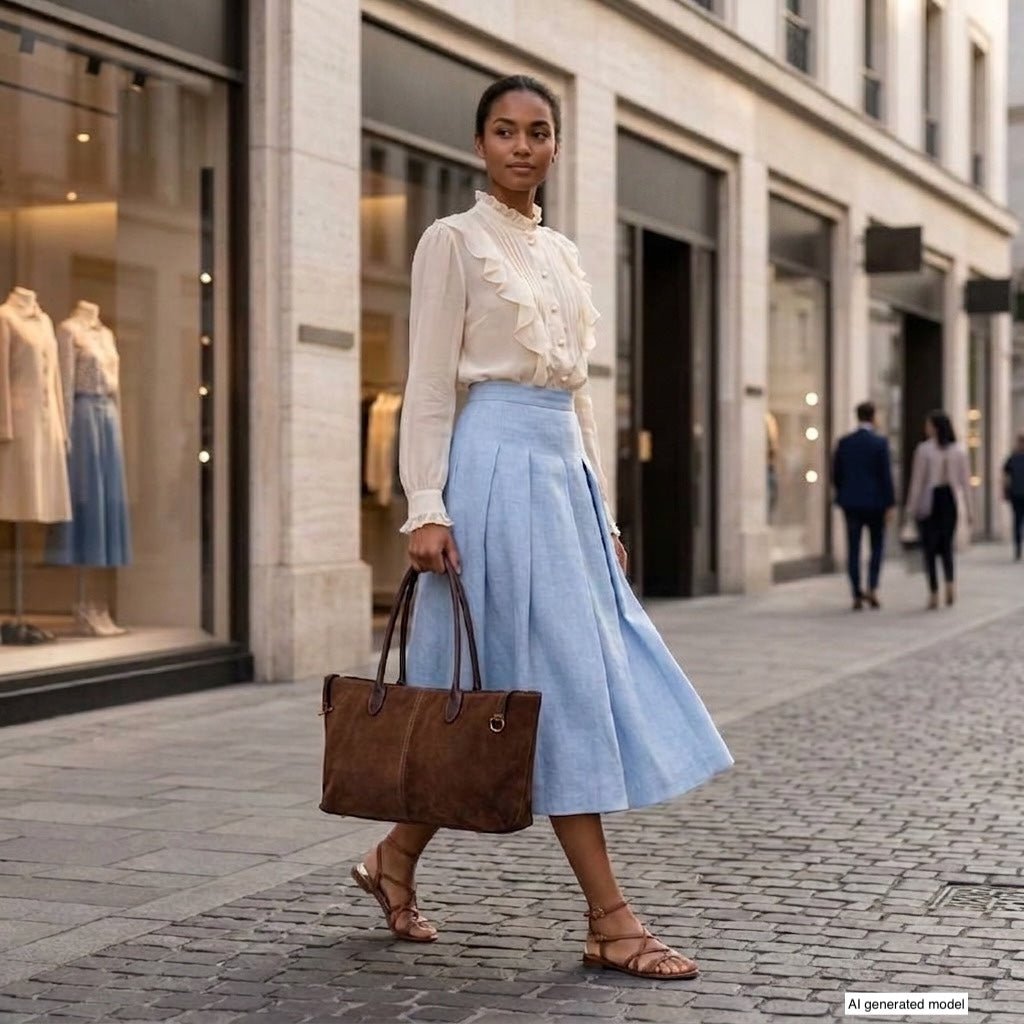Italian Genuine Suede Tote Bag 242235 - Che Cose Belle