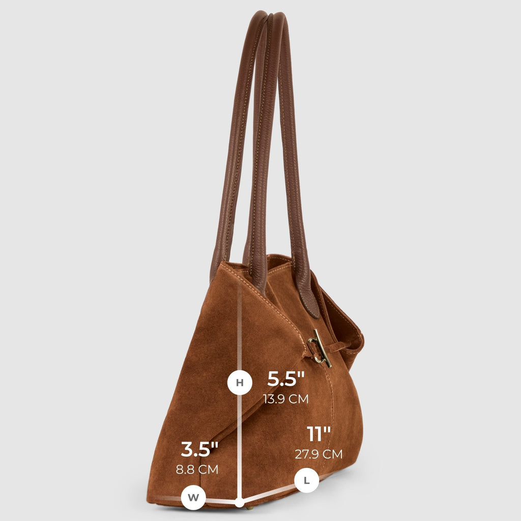 Italian Genuine Suede Tote Bag 242235 - Che Cose Belle