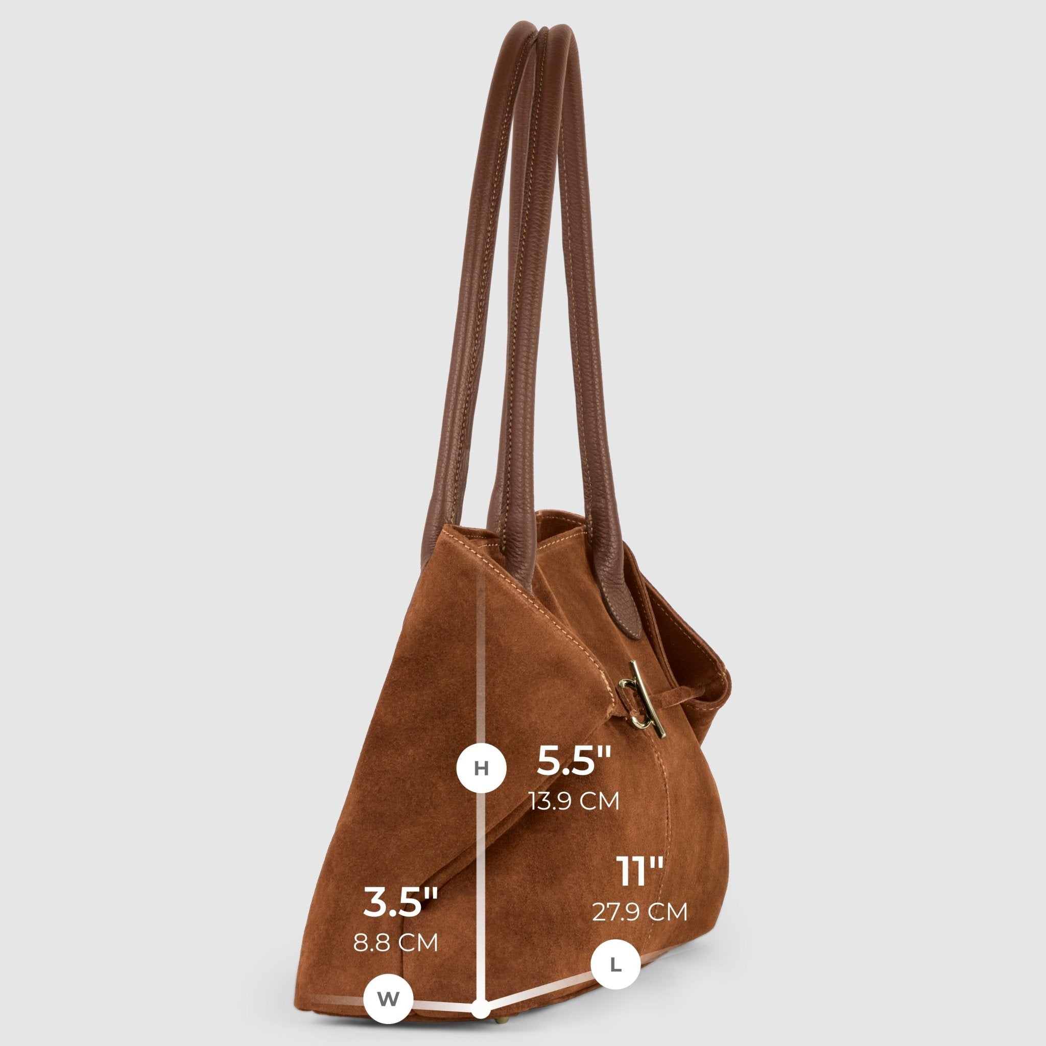 Italian Genuine Suede Tote Bag 242235 - Che Cose Belle