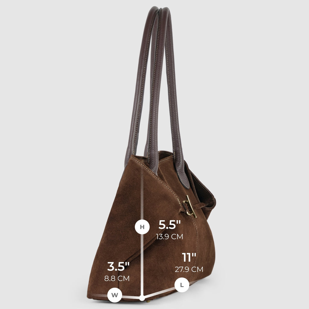 Italian Genuine Suede Tote Bag 242235 - Che Cose Belle