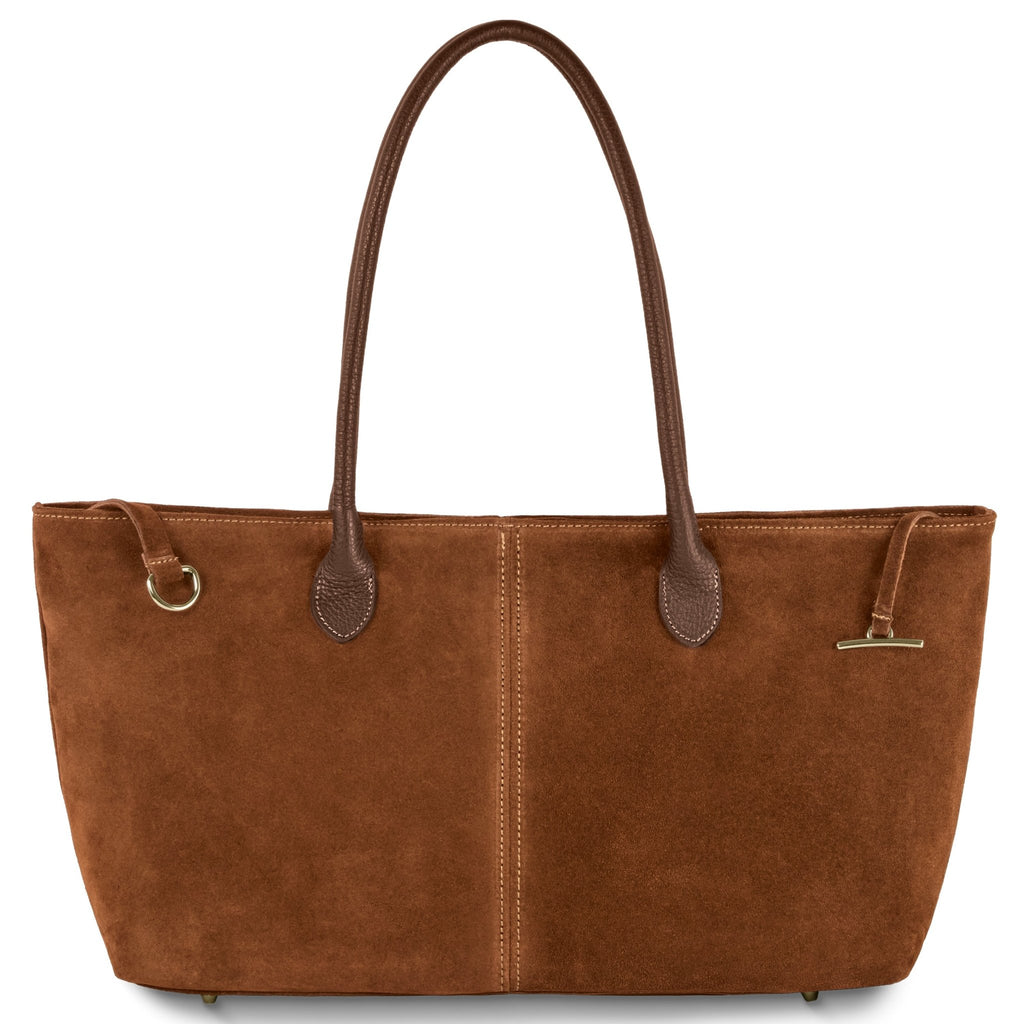 Italian Genuine Suede Tote Bag 242235 - Che Cose Belle