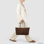Italian Genuine Suede Tote Bag 242235 - Che Cose Belle