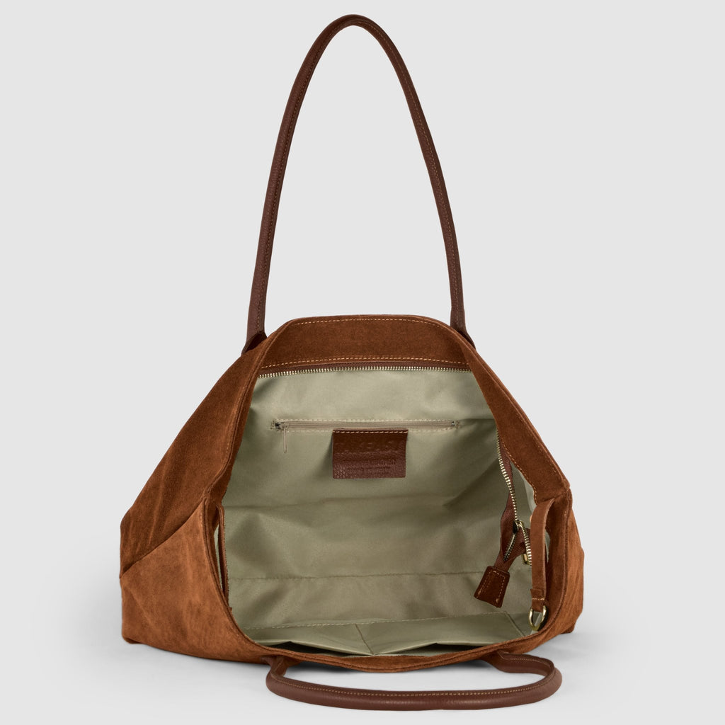 Italian Genuine Suede Tote Bag 242235 - Che Cose Belle