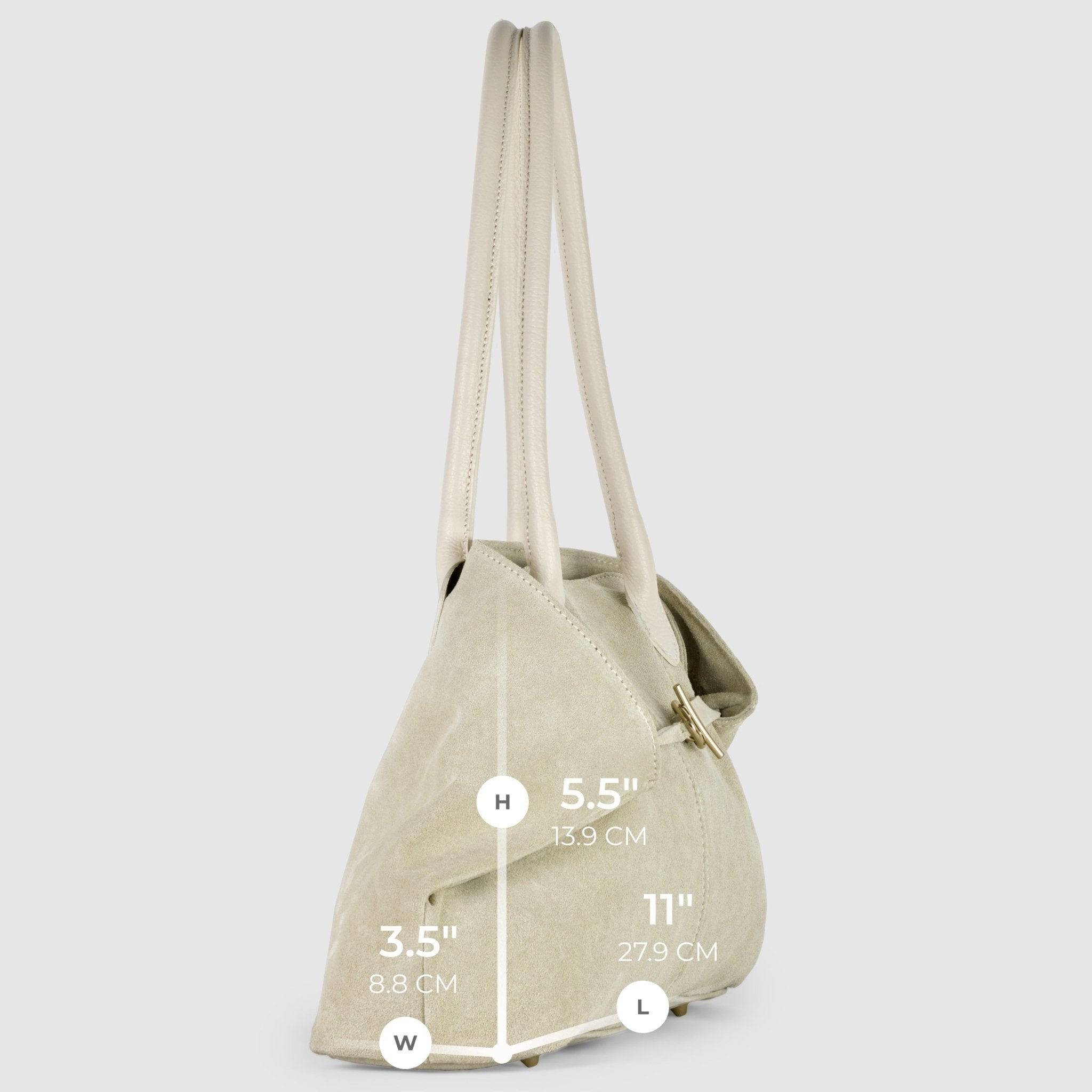 Italian Genuine Suede Tote Bag 242235 - Che Cose Belle