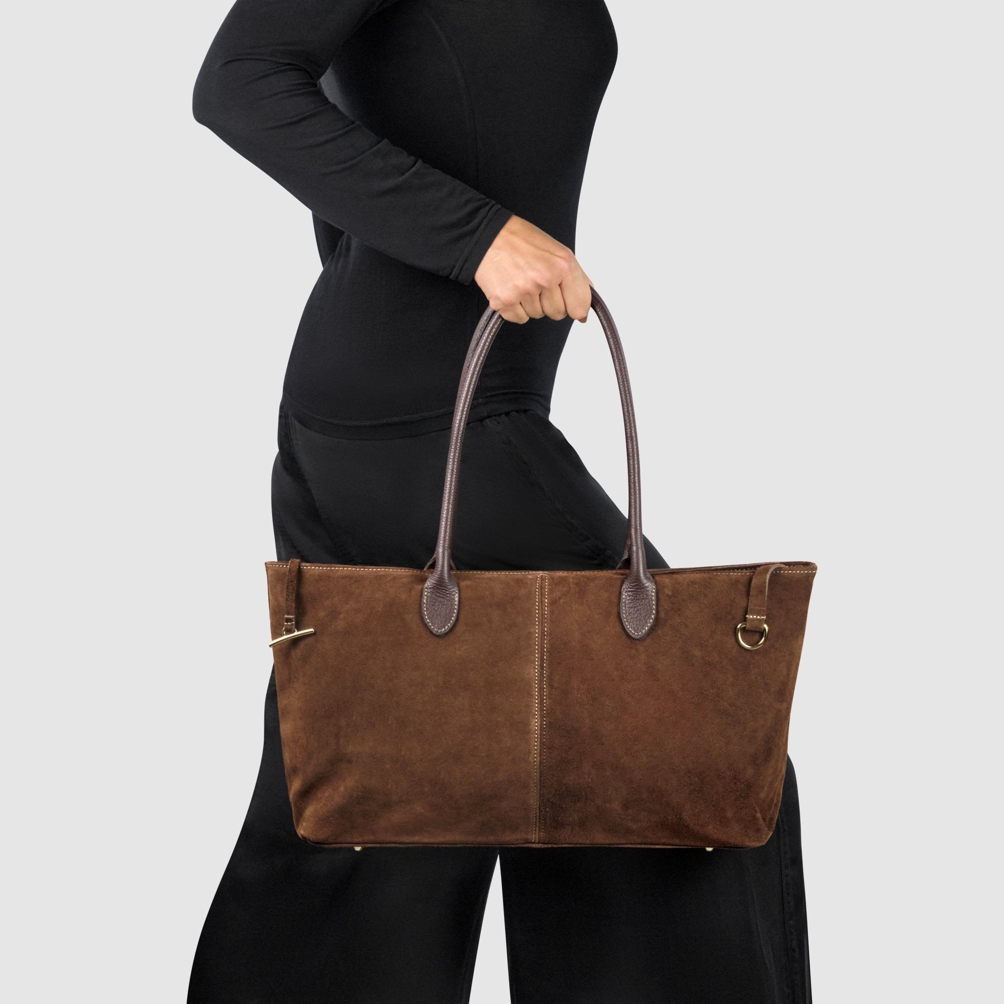 Italian Genuine Suede Tote Bag 242235 - Che Cose Belle