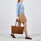 Italian Genuine Suede Tote Bag 242235 - Che Cose Belle