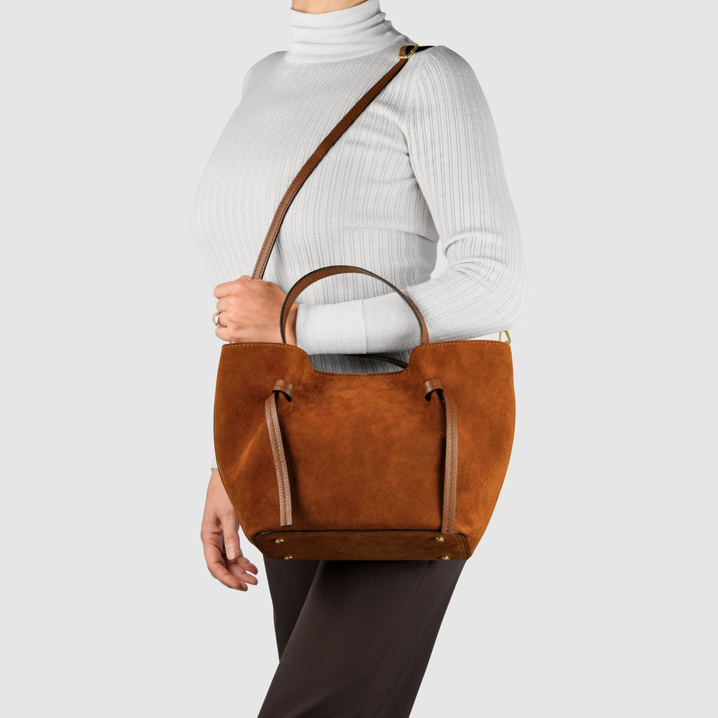 Italian Genuine Suede Tote Bag 292730 - Che Cose Belle