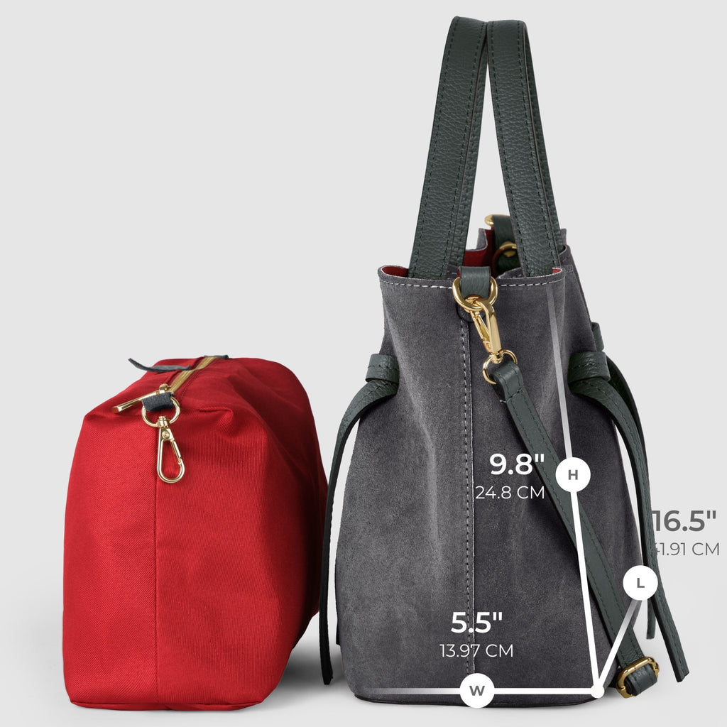 Italian Genuine Suede Tote Bag 292730 - Che Cose Belle