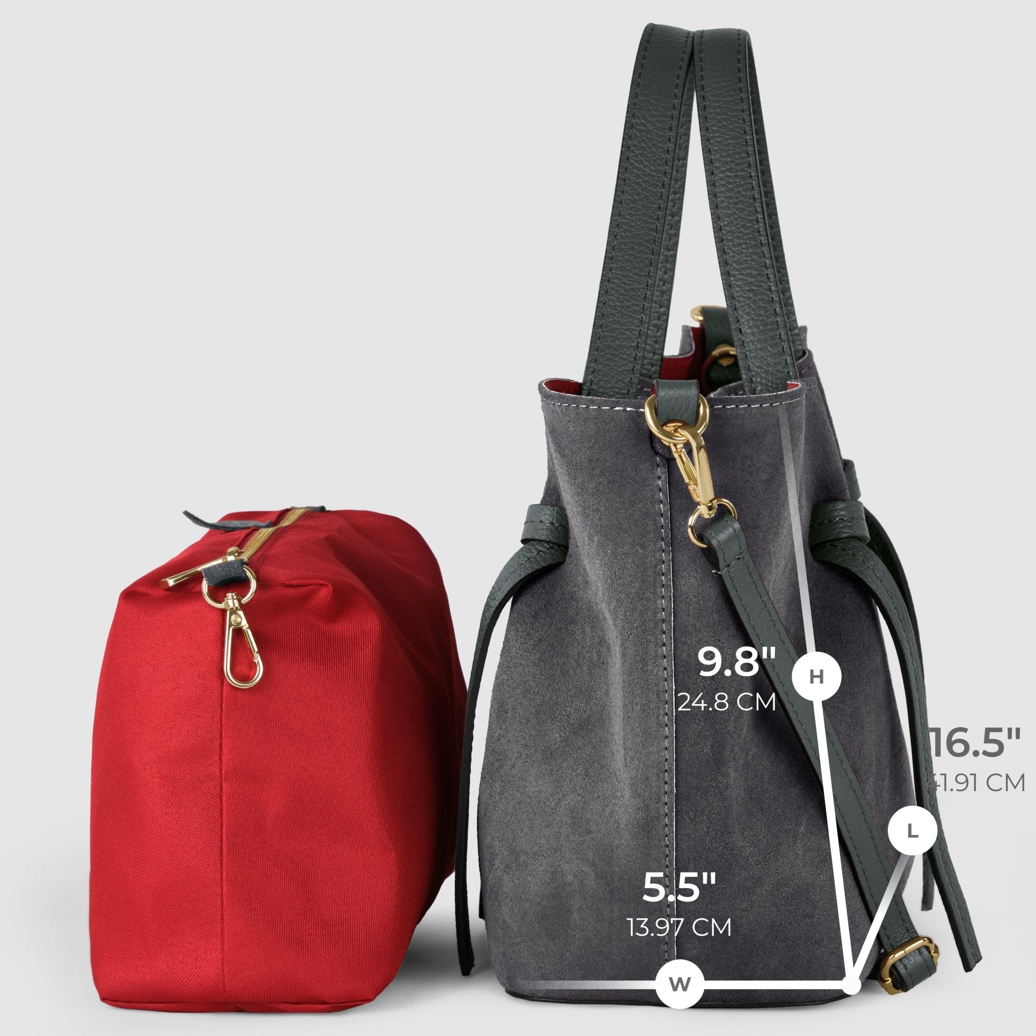 Italian Genuine Suede Tote Bag 292730 - Che Cose Belle