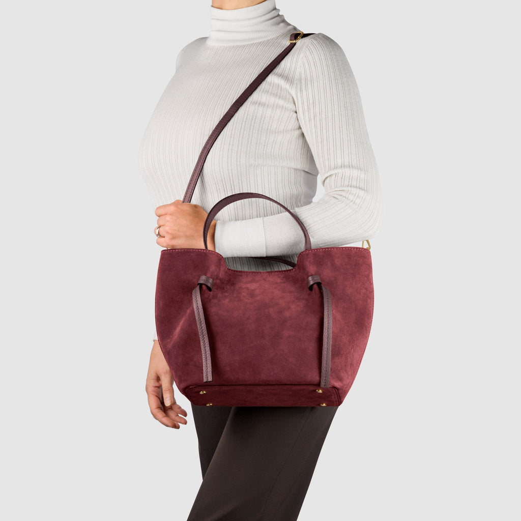 Italian Genuine Suede Tote Bag 292730 - Che Cose Belle