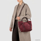 Italian Genuine Suede Tote Bag 292730 - Che Cose Belle