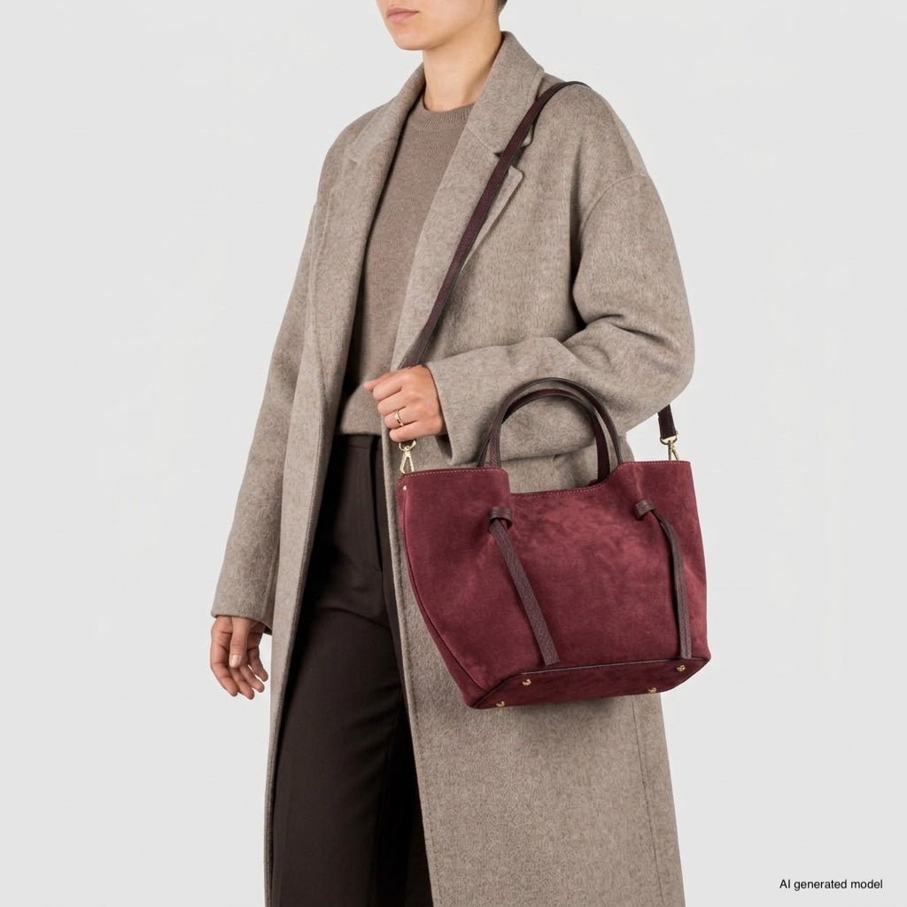 Italian Genuine Suede Tote Bag 292730 - Che Cose Belle